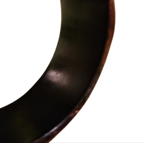 VINTAGE RESIN WOOD BANGLE SET EARTH TONE CHUNKY STATEMENT HIPPIE BOHO - Picture 8 of 16